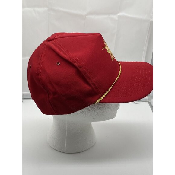 Anheuser Busch Beer Red Vintage Adjustable Adult Baseball Cap Hat Snap-back USA - Picture 2 of 13